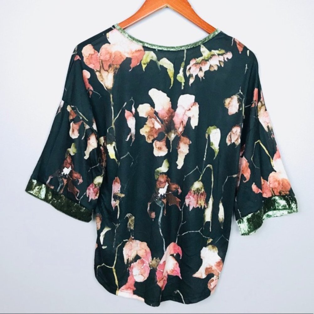 Zara Collection Floral 3/4 Sleeve Top Small - Picture 10 of 10